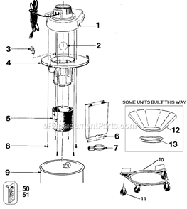 Page A Diagram and Parts List for 6632 Type 1 Black and Decker Utility Vacuum